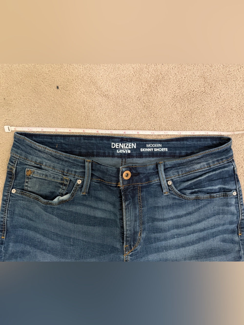Levi's Denizen Modern Skinny Denim Shorts - Blue women’s size 31/12 - Picture 6 of 8